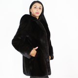 Blackglama mink jacket with hood