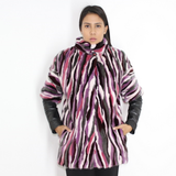 Multi-colored mink vest