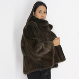 NI Colored khaki mink jacket