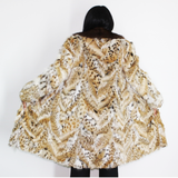 Lynx pieces coat with mink collar