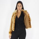 Tabaco mink pieces jacket