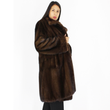 Demi-buff mink coat