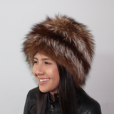 Brown Silver fox hat
