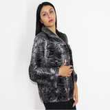 Astrakhan grey anthracite jacket