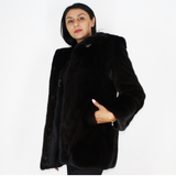 Blackglama mink jacket with hood