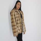 Sahara mink jacket with hood