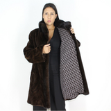 Ranch shaved mink pieces 3/4 coat
