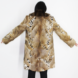 Lynx pieces coat with fisher collar