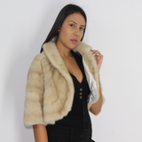 Pearl beige mink bolero