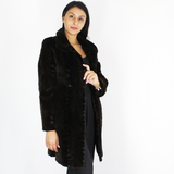 Ranch shaved mink pieces coat