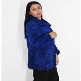 Astrakhan Colored blue-electric jacket