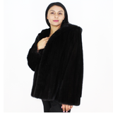 Blackglama mink jacket with hood