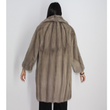 Silver grey mink coat