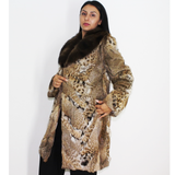 Lynx pieces coat with fisher collar