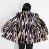 Multi-color mink jacket
