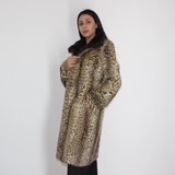 Libya cat with mink collar coat