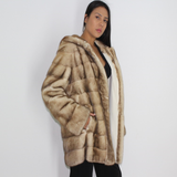 Sahara mink jacket with hood