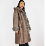 Exclusive Wieckie lamb coat with hood