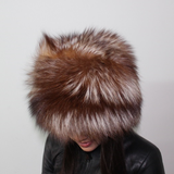 Brown Silver fox hat