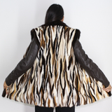 Multicolor mink vest