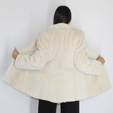 Ivory shaved mink jacket