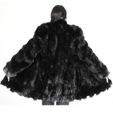 Black colored lynx pieces coat