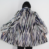 Multi-colored mink ¾ coat