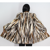 Multi-colored mink ¾ coat