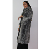 Astrakhan grey coat with ¾ sleeves