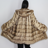 Sahara mink jacket with hood