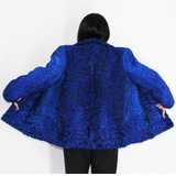 Astrakhan Colored blue-electric jacket