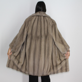 Silver grey mink coat
