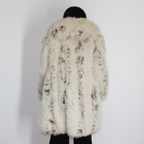 White Fox colored with lynx printing and hood