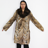 Lynx pieces coat with fisher collar