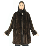 Ranch shaved mink pieces 3/4 coat