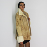 Astrakhan pearl jacket with pearl mink trimming