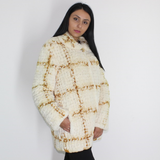 Colored knitted mink jacket