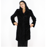 Black colored shaved nutria coat