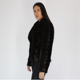 Ranch shaved mink pat jacket