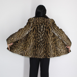 Ocelot jacket with mink collar