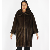 Demi-buff mink coat