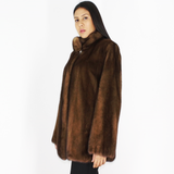 Demi-buff mink jacket