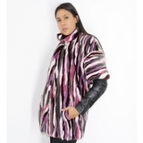 Multi-colored mink vest