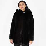 Blackglama mink jacket with hood