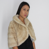 Pearl beige mink bolero