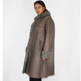 Exclusive Wieckie lamb coat with hood