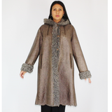 Exclusive Wieckie lamb coat with hood