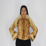 Tabaco mink pieces jacket