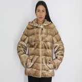 Sahara mink jacket with hood