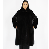 Black mink coat